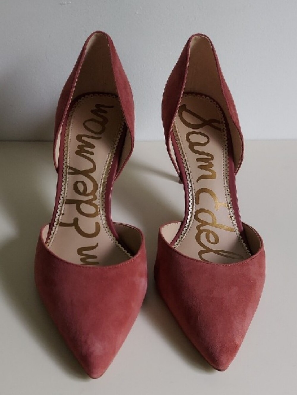 Sam Edelman Jaina Rosewood Suede Size 10 D'Orsay Pointed Toe Heel Pumps
